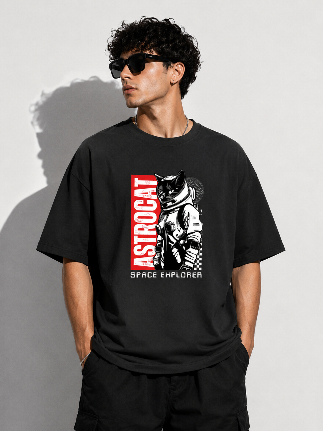 ChatGPT Image Jun 23, 2026, 07_46_39 AM Asrto Cat - Unisex Oversized Classic Black T-Shirt - Image 1